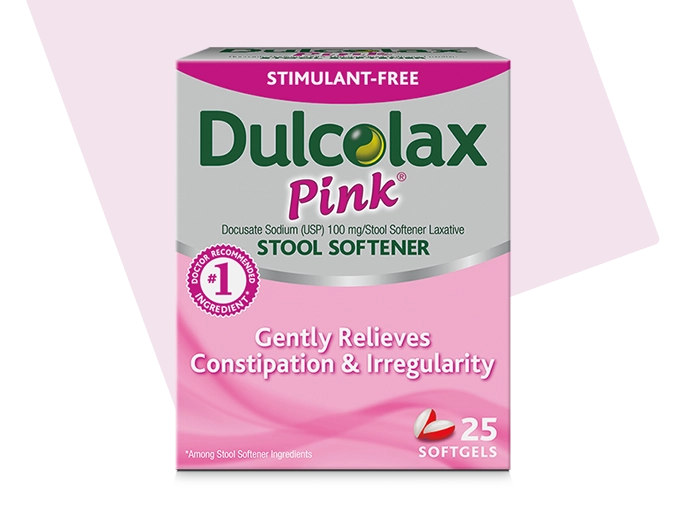 Pink Stool Softener for Constipation Relief Dulcolax® Laxative Solutions